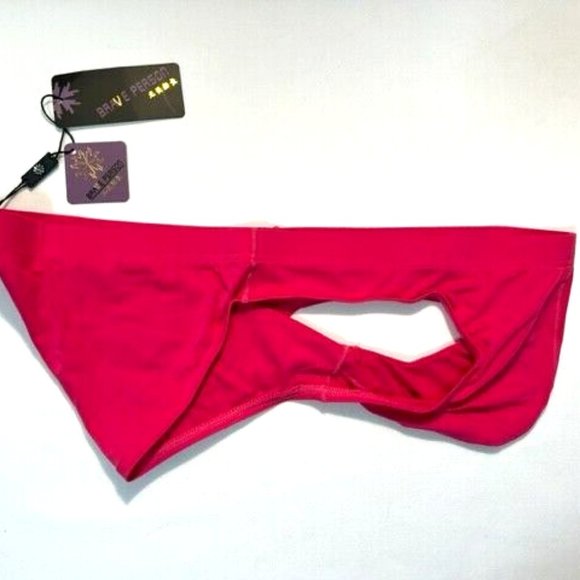 Brave Person  Swim Bikini Brief - Rose Pink -  Contoured Pouch - Picture 8 of 13